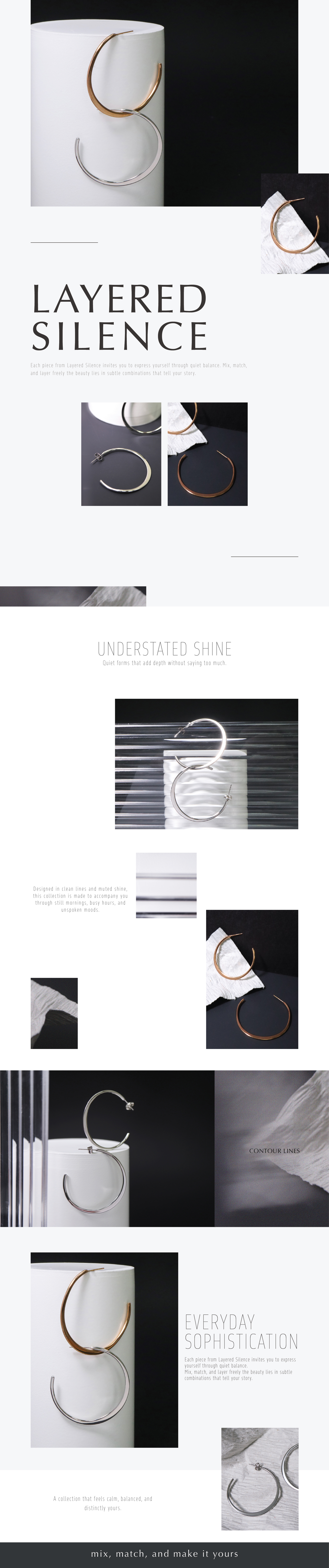 半月 圈形耳環|Miestilo Jewelry設計師輕珠寶品牌|舒飾質感每一刻