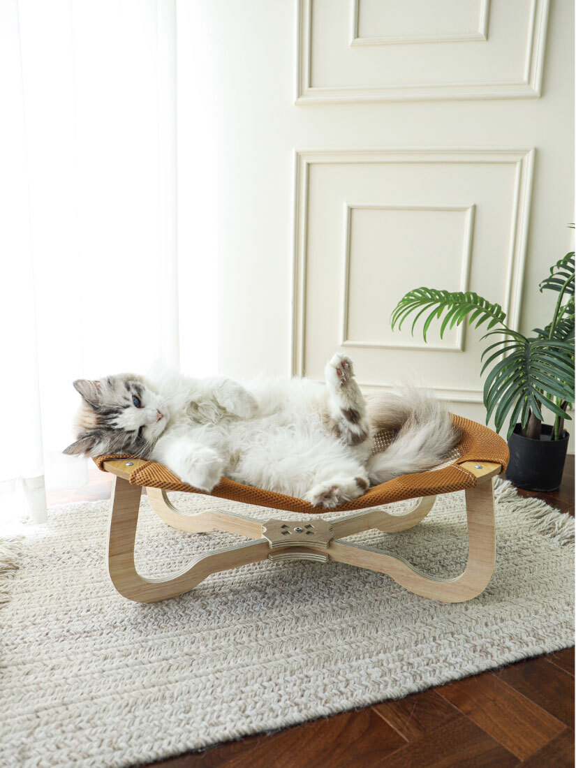 喵仙兒-劍麻款橢圓寵物行軍床