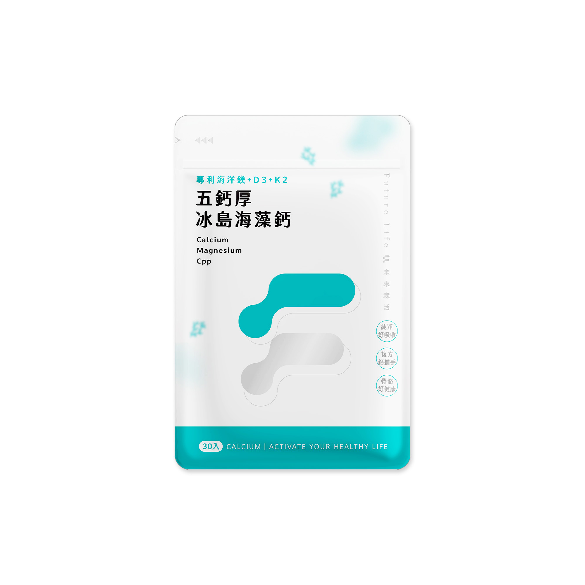 【五鈣厚】冰島海藻鈣鎂錠 (30粒/袋)