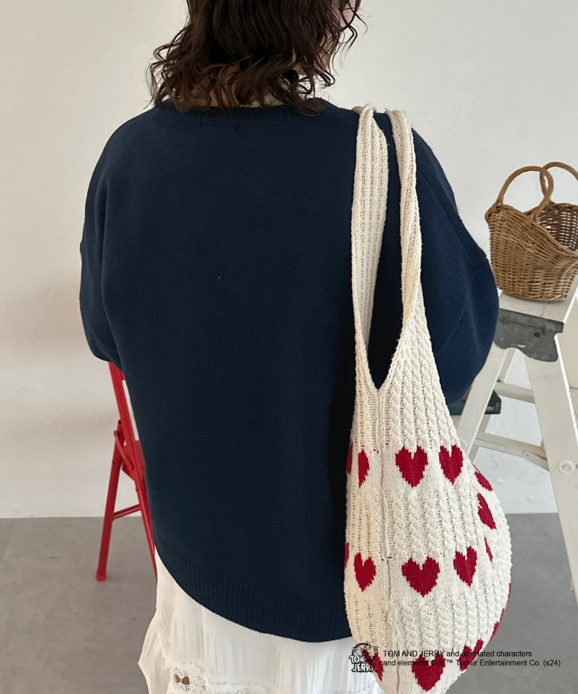 <日本限定><11/8收單>TOM & JERRY 湯姆貓與傑利鼠 針織毛衣 圓領 長袖 落肩 共兩款