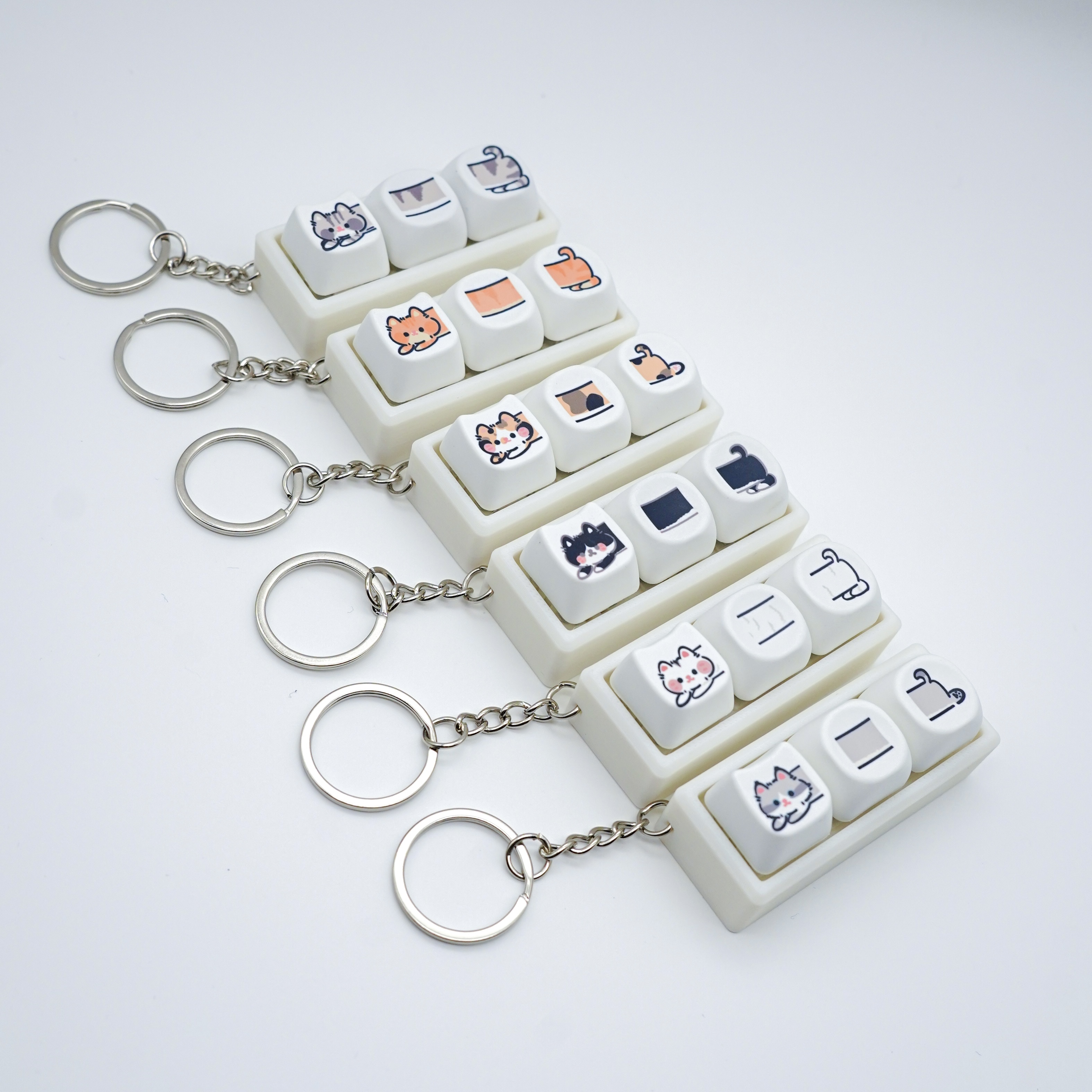 長條貓咪 鍵盤解壓匙扣