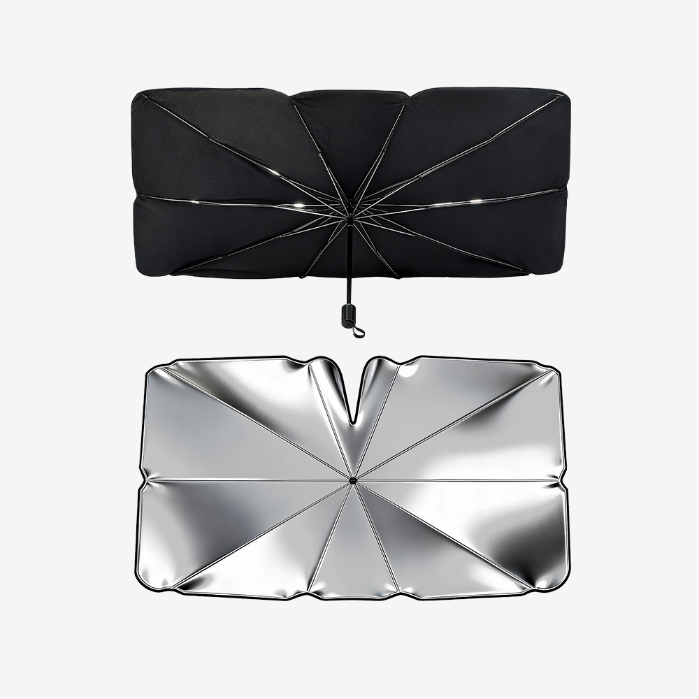 【汽車前擋遮陽傘】自動展開收合｜防曬隔熱遮陽神器，保護內裝降溫必備