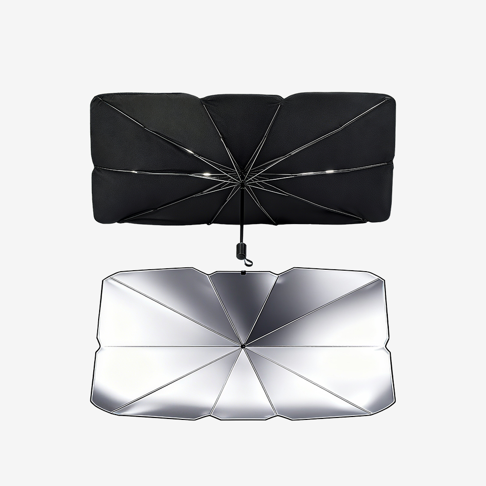 【汽車前擋遮陽傘】自動展開收合｜防曬隔熱遮陽神器，保護內裝降溫必備