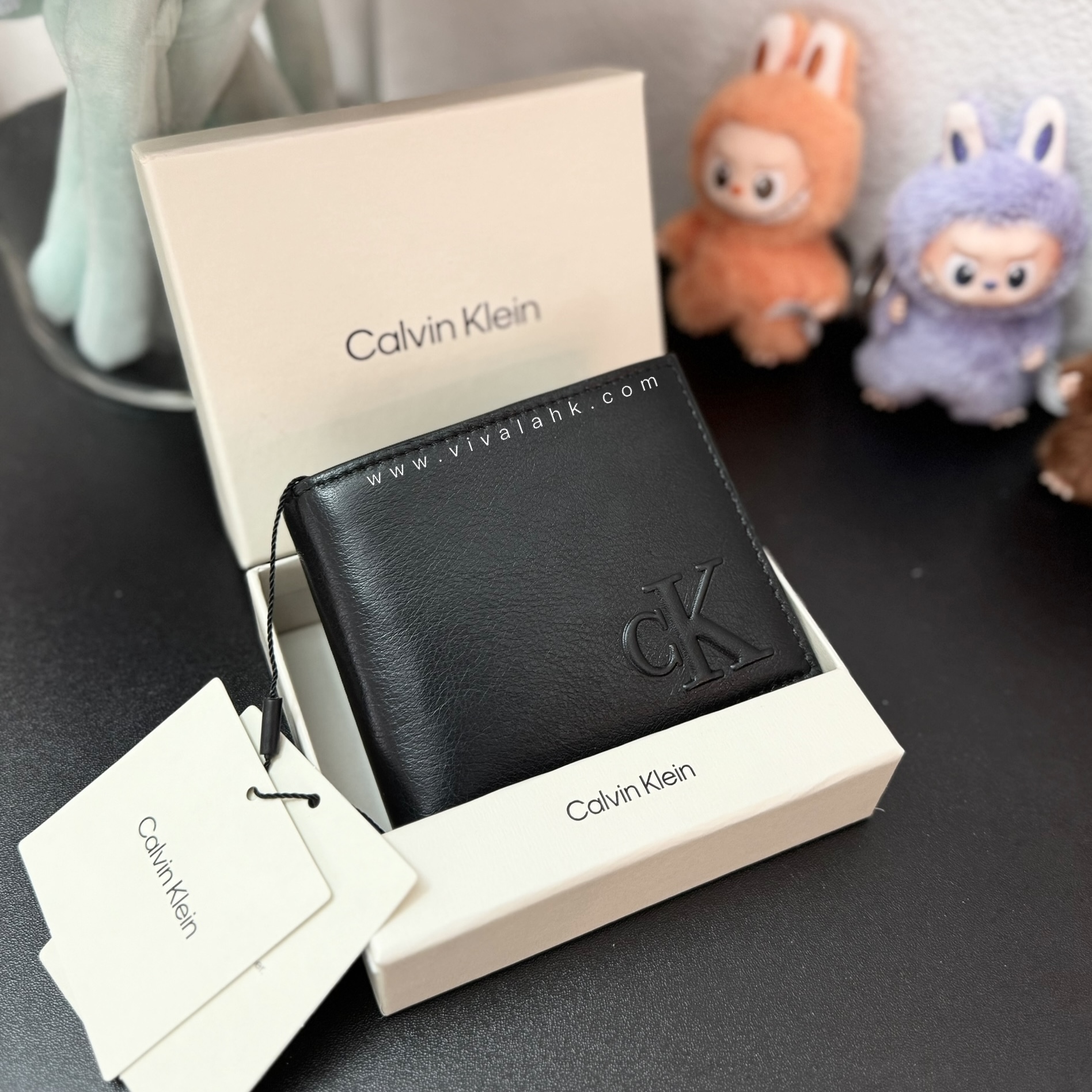 Calvin Klein - CKLogo 男裝銀包 (滑牛皮) (散紙位) (4G1072G)