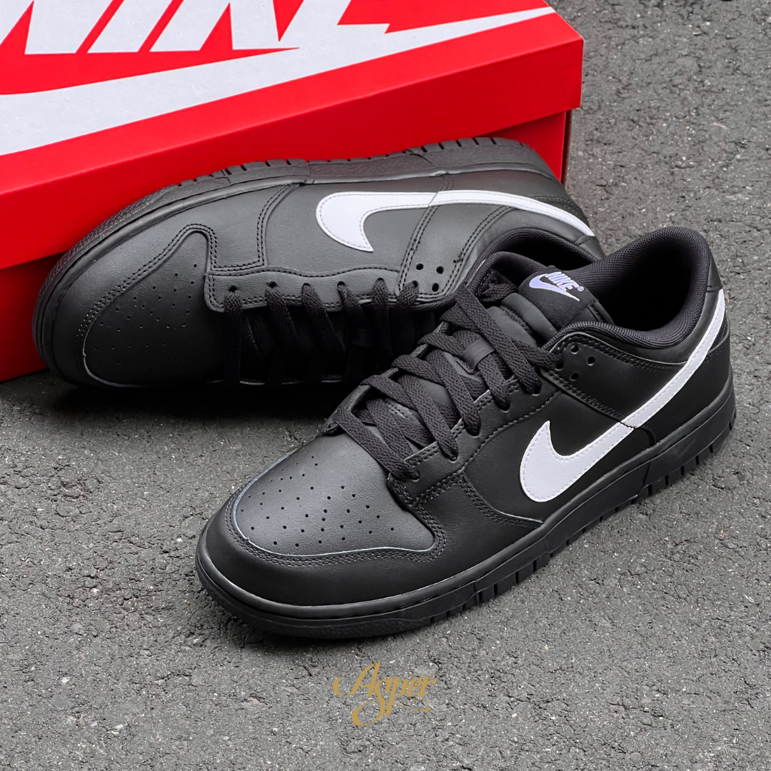 Nike Dunk Low "White Swoosh" 黑底白勾 男鞋 IO7606-010 X