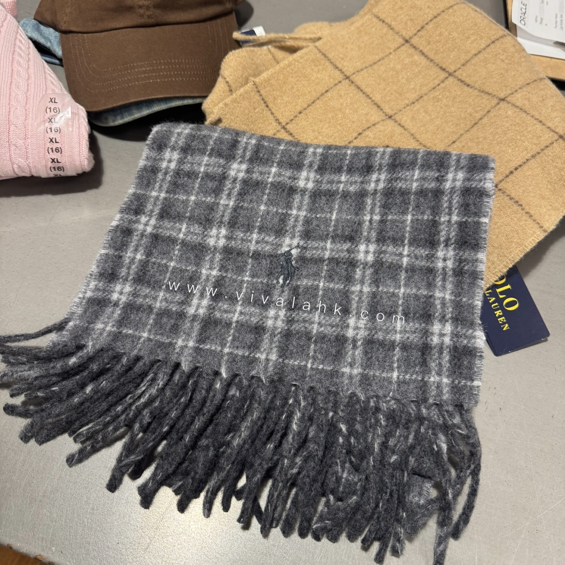 Polo Ralph Lauren - 格仔混羊毛雙面頸巾 (PC0945)