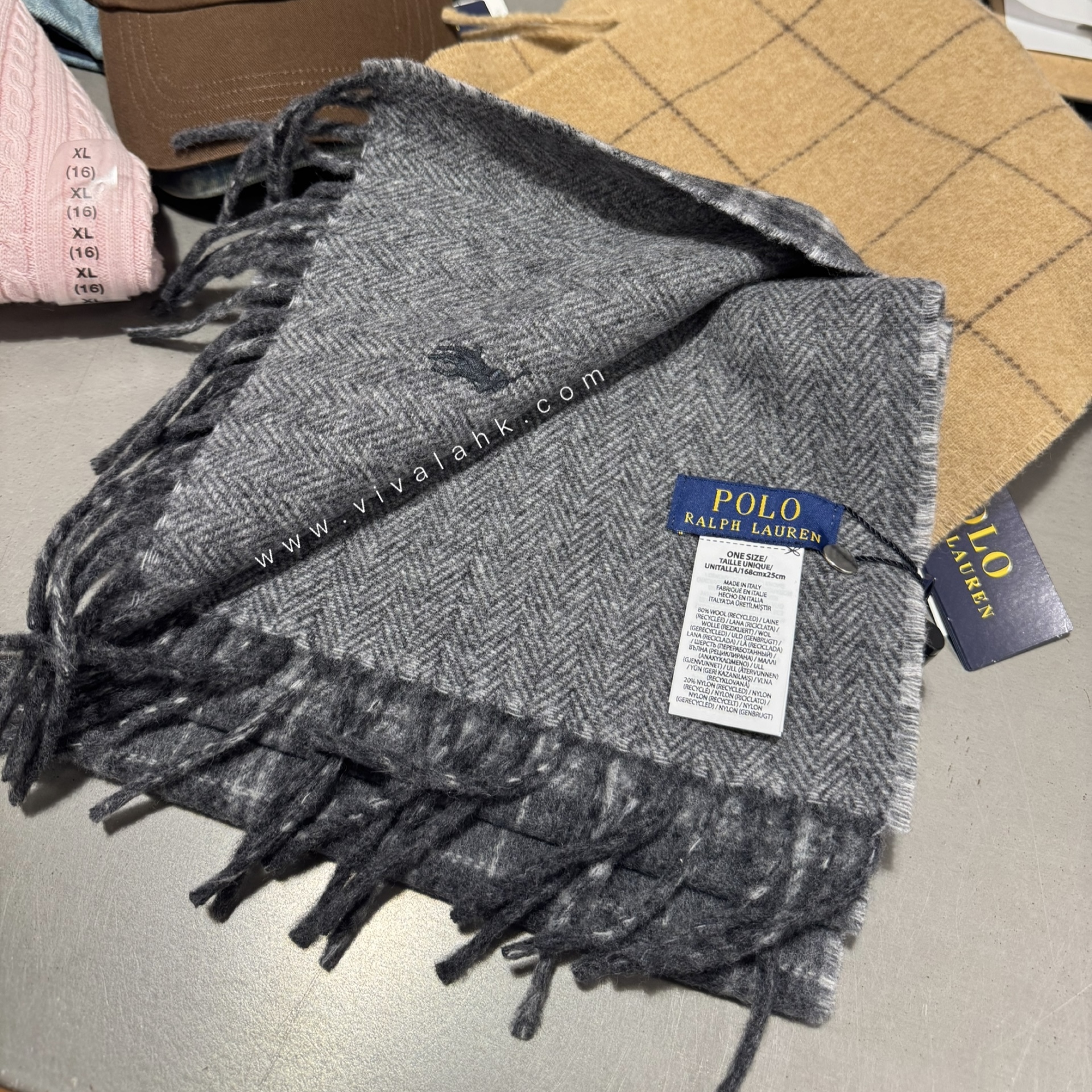 Polo Ralph Lauren - 格仔混羊毛雙面頸巾 (PC0945)