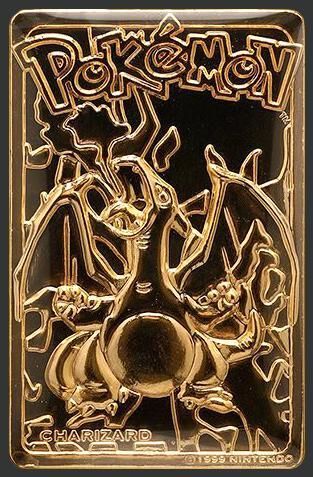 POKEMON 1999 BURGER KING CHARIZARD GOLD CARD PSA6