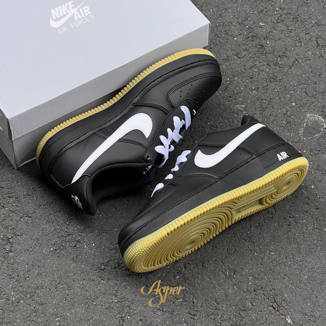 Nike Air Force LV8 3 GS "Caramel" 黑底白勾 大童鞋 HQ1911-001 X