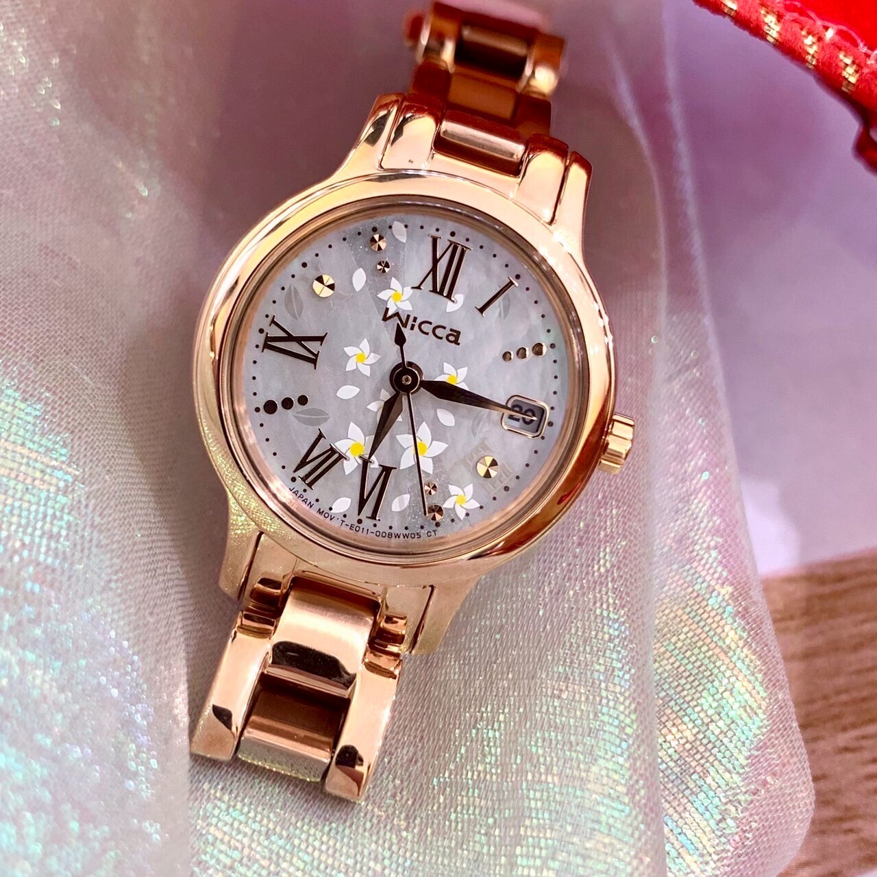 【CITIZEN 星辰】wicca公主系列 茉莉花錶盤KH4-963-21 24mm 現代鐘錶