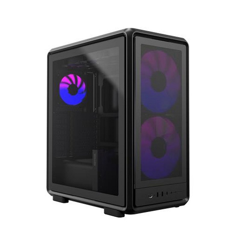 米特3C數位–酷碼 MasterFrame 500 Mesh ARGB 鋼化玻璃側板電腦機殼 黑色/銀色