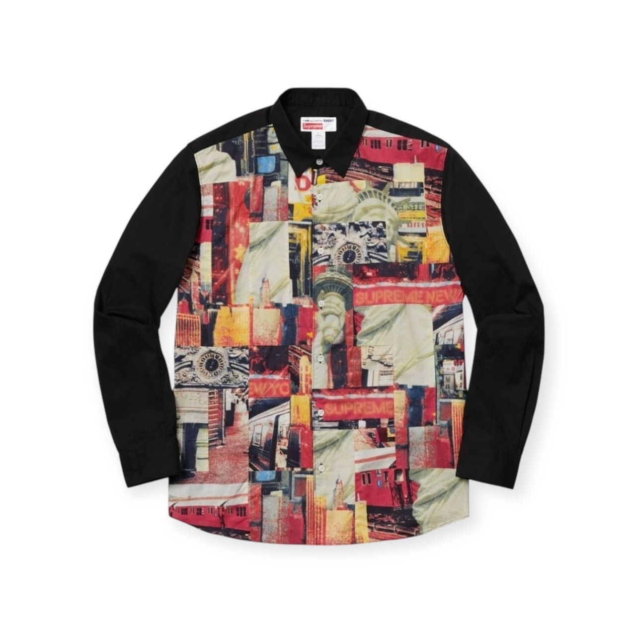SUPREME X CDG 18FW GRAPHIC BOTTON UP SHIRT FULL SIZE