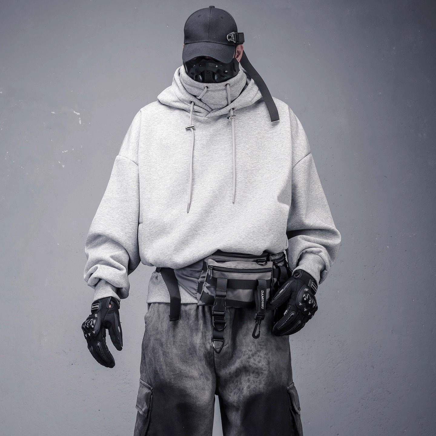 𝙏𝙀𝘾𝙃𝙒𝙀𝘼𝙍 美式秋冬高領加絨連帽衛衣