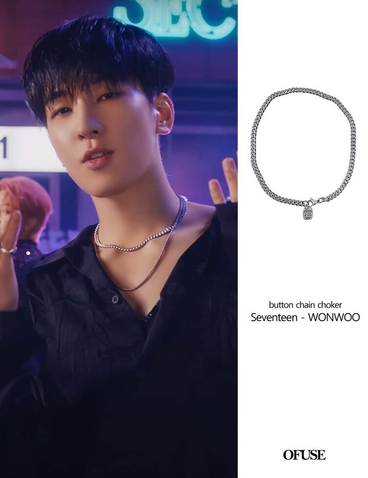 OFUSE BUTTON CHAIN CHOKER