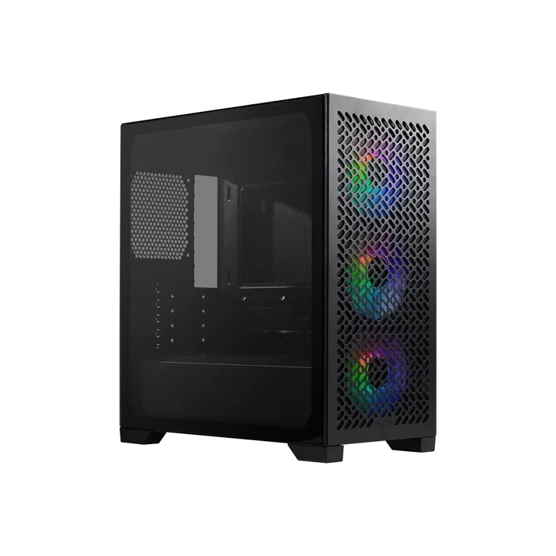 米特3C數位–Cooler Master 酷碼 Elite 302 ARGB強化玻璃側板電腦機殼 黑色/白色