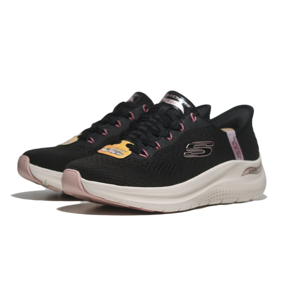 SKECHERS 休閒鞋 ARCH FIT 2.0 黑粉 寬楦 瞬穿 健走鞋 女 150066WBKRG