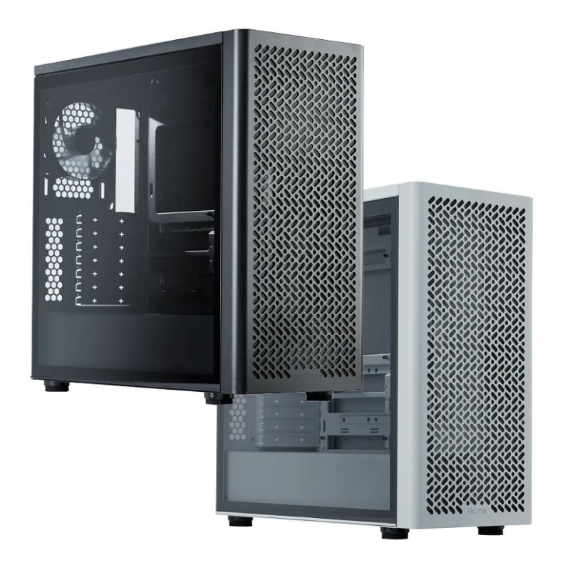 米特3C數位–Cooler Master 酷碼 Elite 502 Lite 強化玻璃側板電腦機殼 黑色/白色