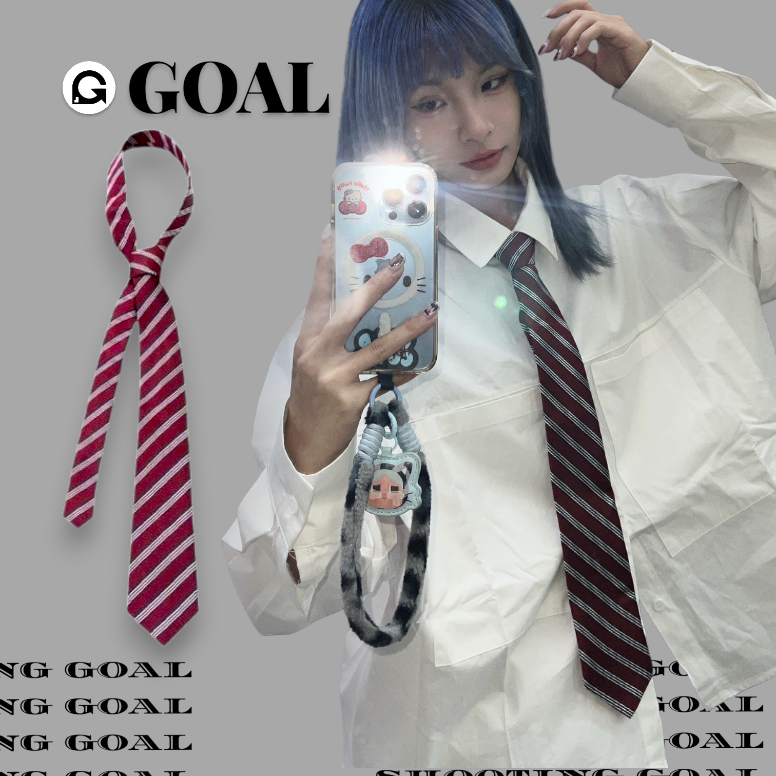 (GOAL)美式復古紅條紋領帶