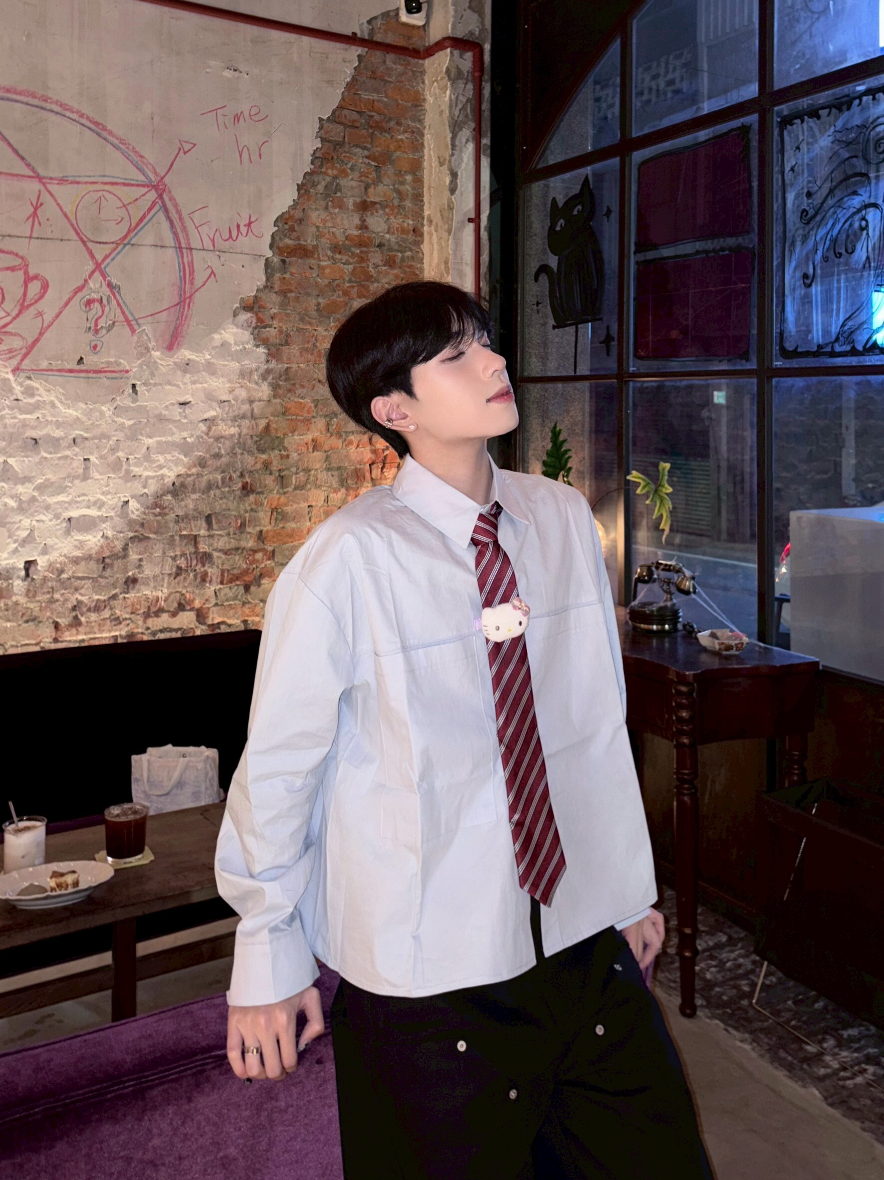 (GOAL) 韓國 BOXY 素面 口袋 寬鬆 短版 襯衫 長袖襯衫