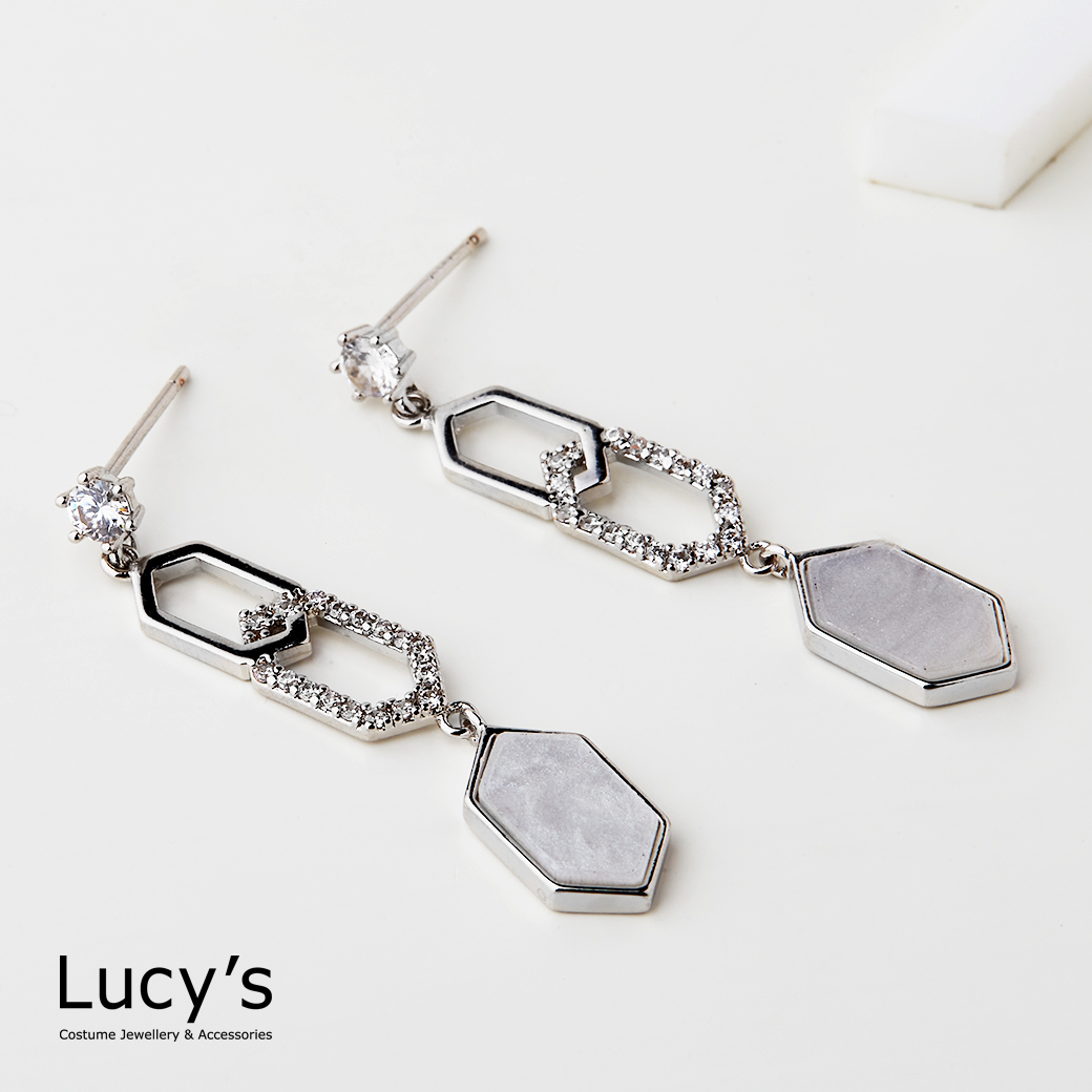 幾何光映 耳環 (二色) (125234/125236)