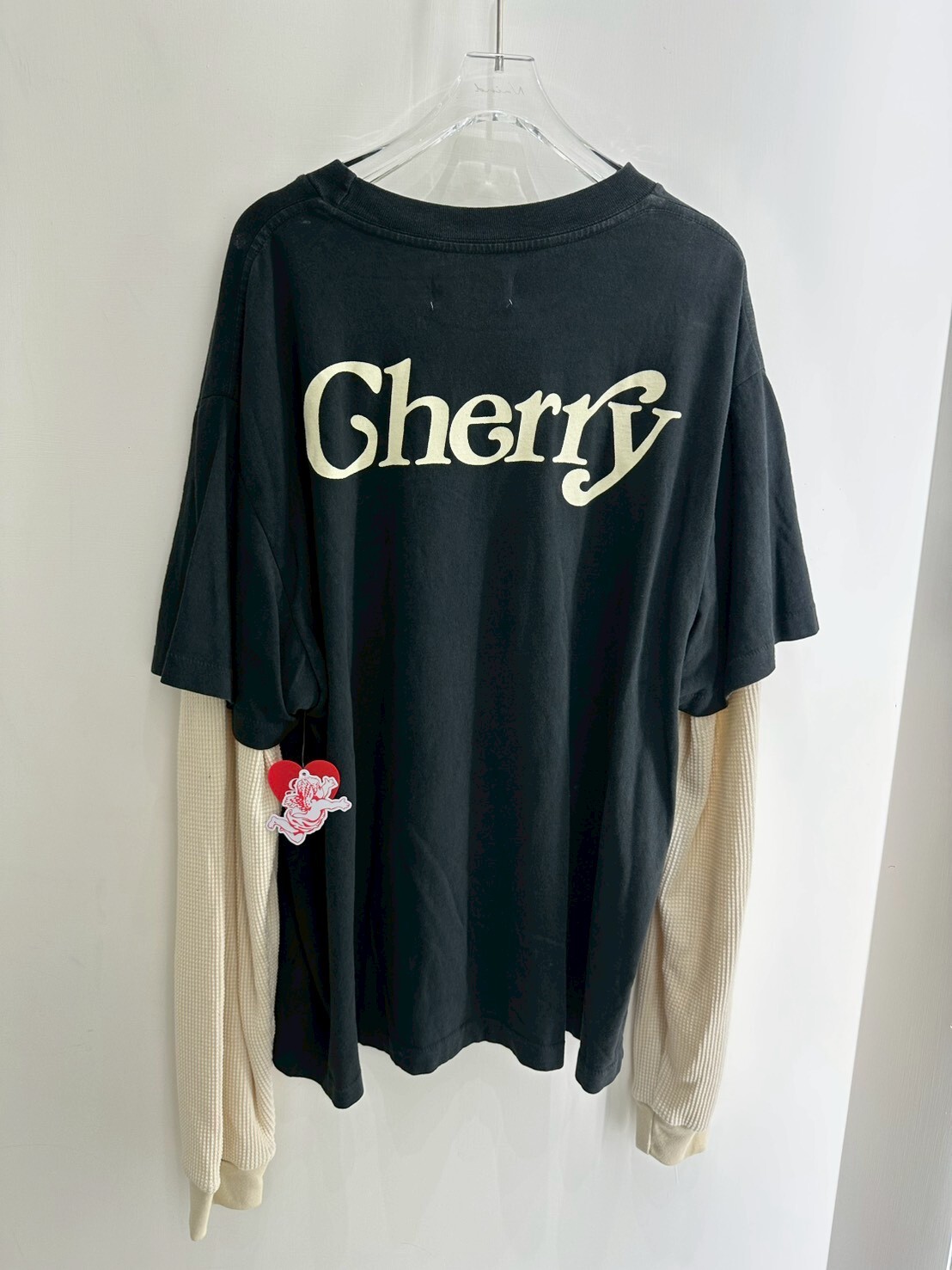 Girl's Don't Cry X Cherry Boxy Pocket Thermal L/S Top