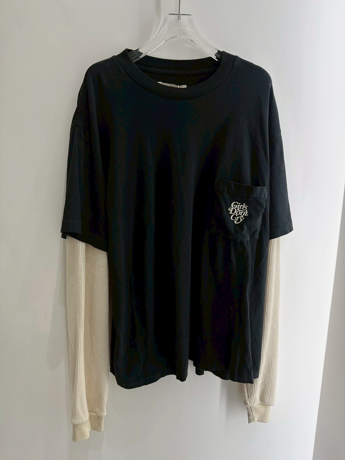 Girl's Don't Cry X Cherry Boxy Pocket Thermal L/S Top