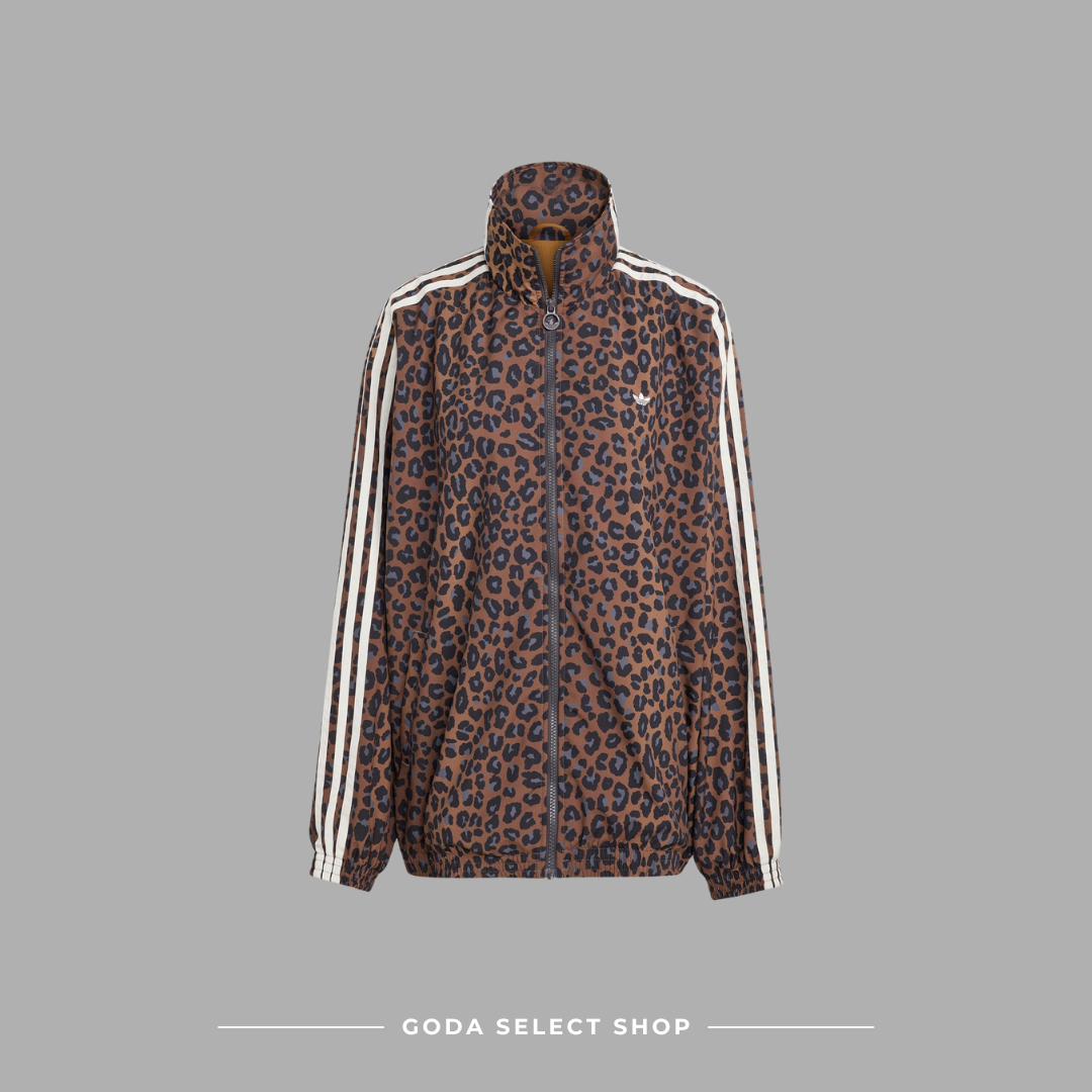 Adidas 豹紋 立領 寬鬆 夾克外套 JW7301
