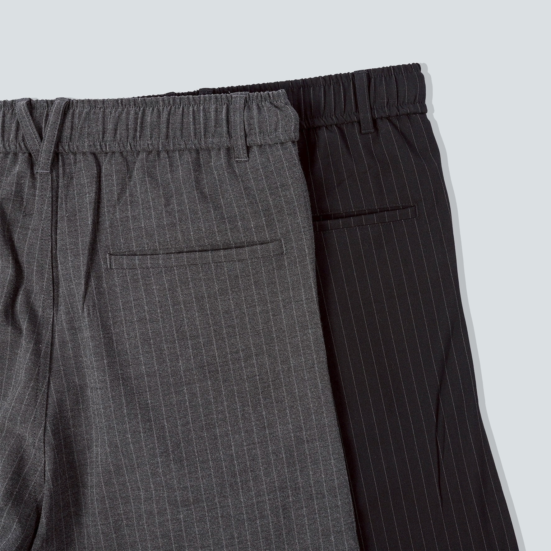 SBG 直條紋厚磅彈力彎刀西裝褲 SB8015