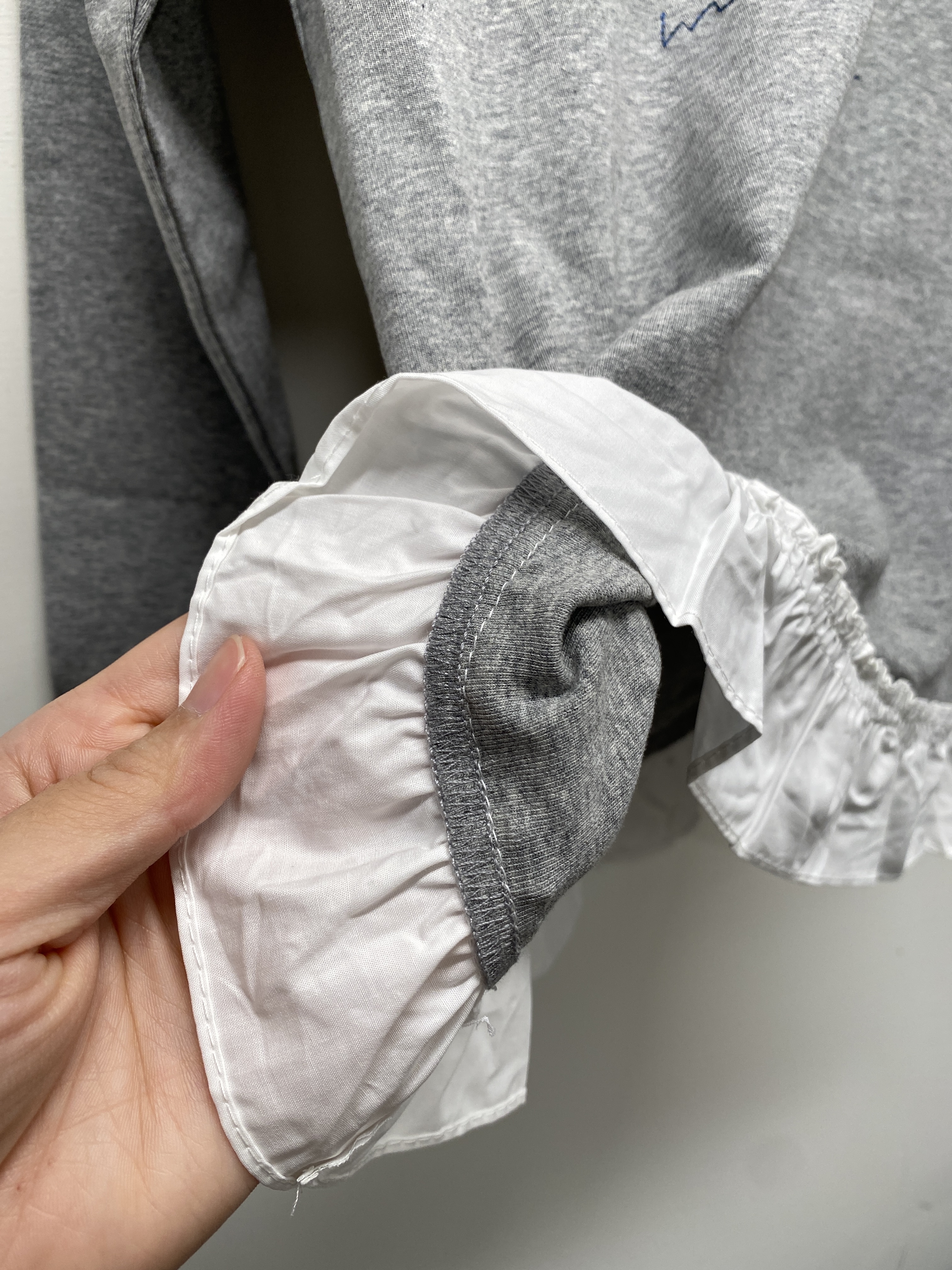 A03383可愛插圖花邊上衣