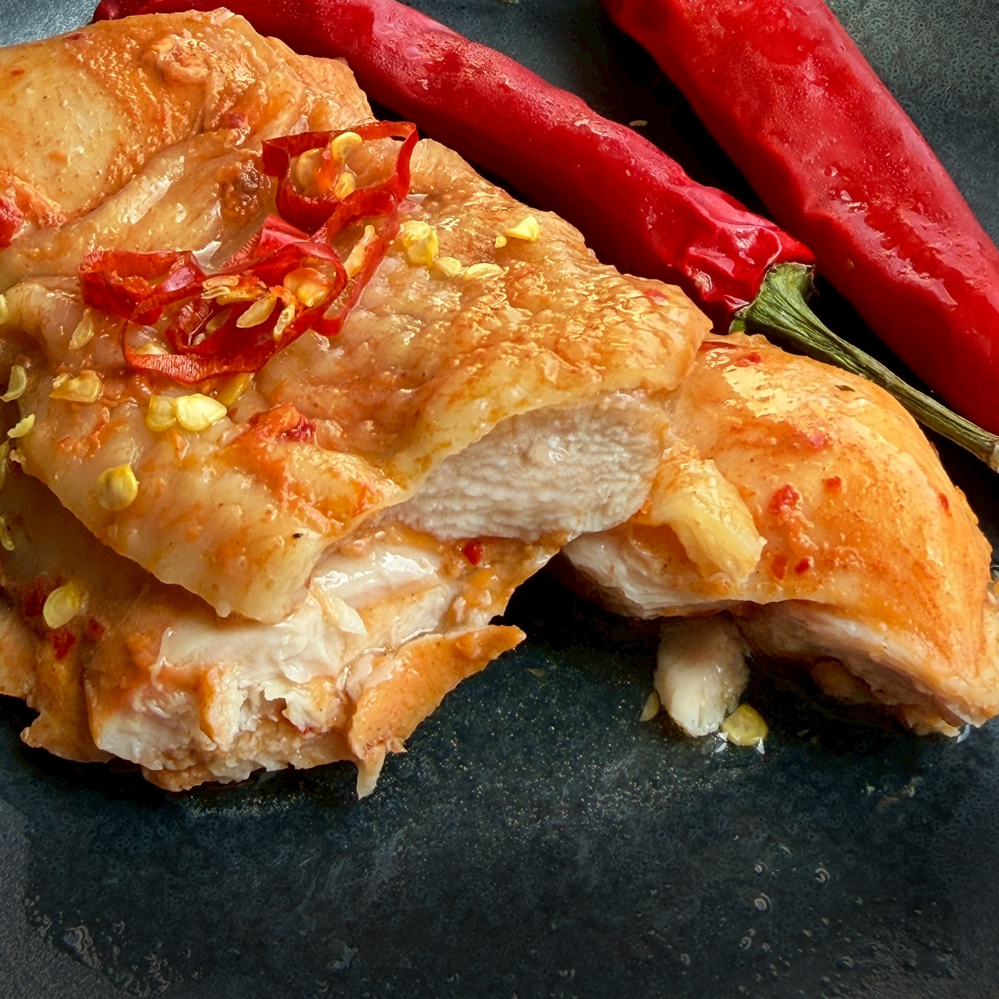 【燒烤腿排】- 台灣麻辣燒烤BBQ腿排 (全熟)(80g)