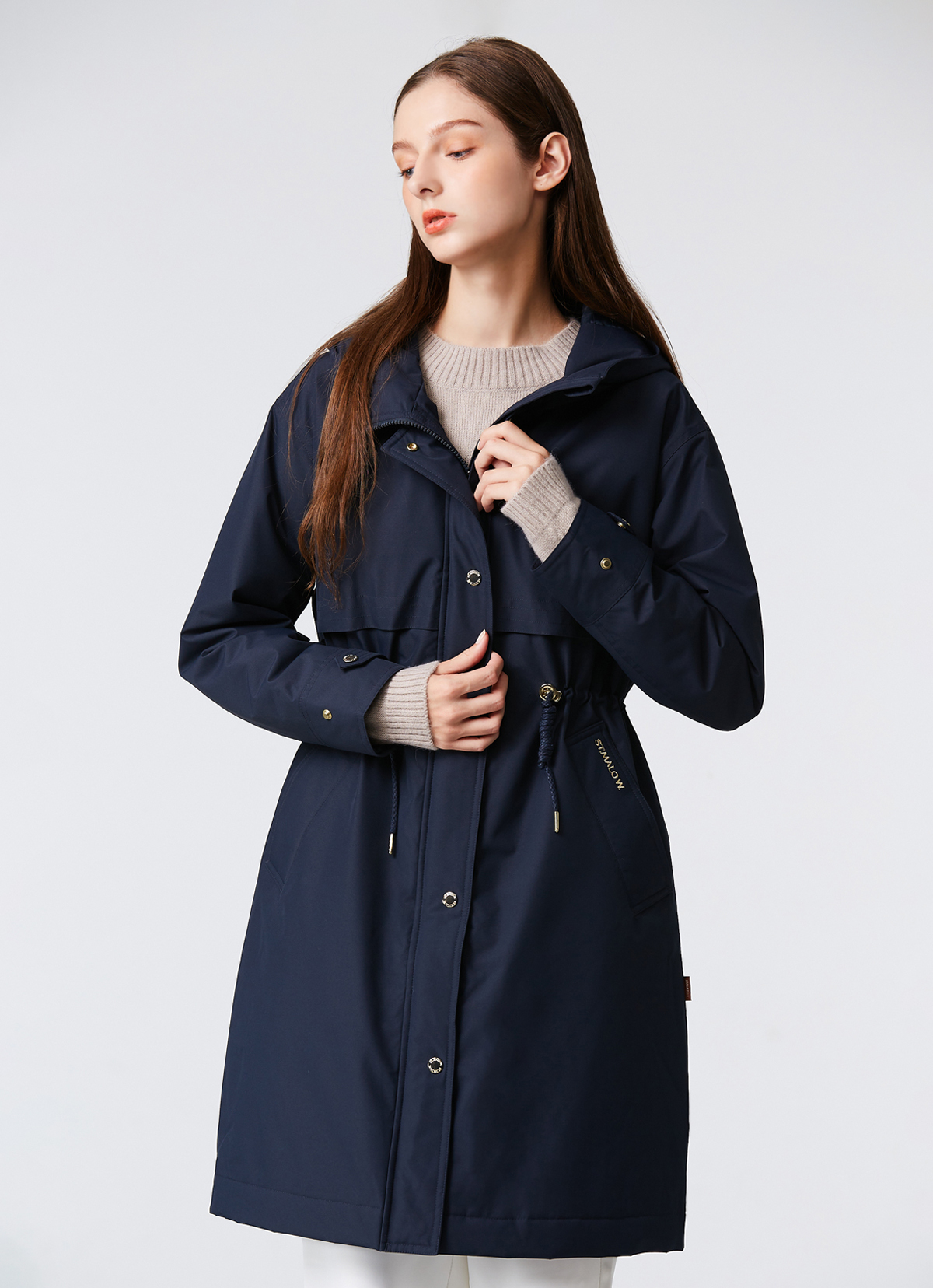 貝爾格雷石墨烯派克風衣-2535WJ-藍黑色