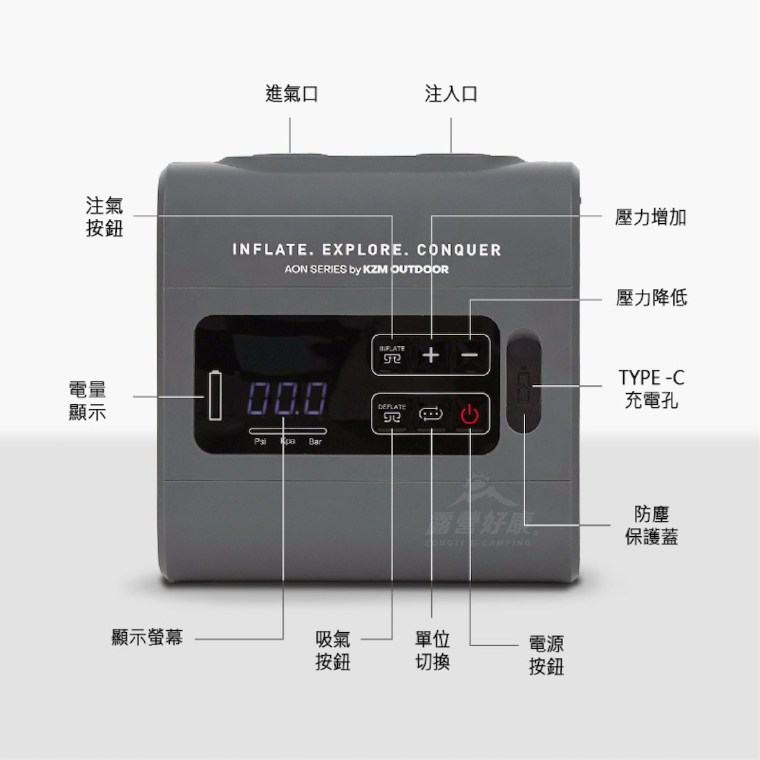 【KZM】充氣帳電動無線打氣機-充吸兩用