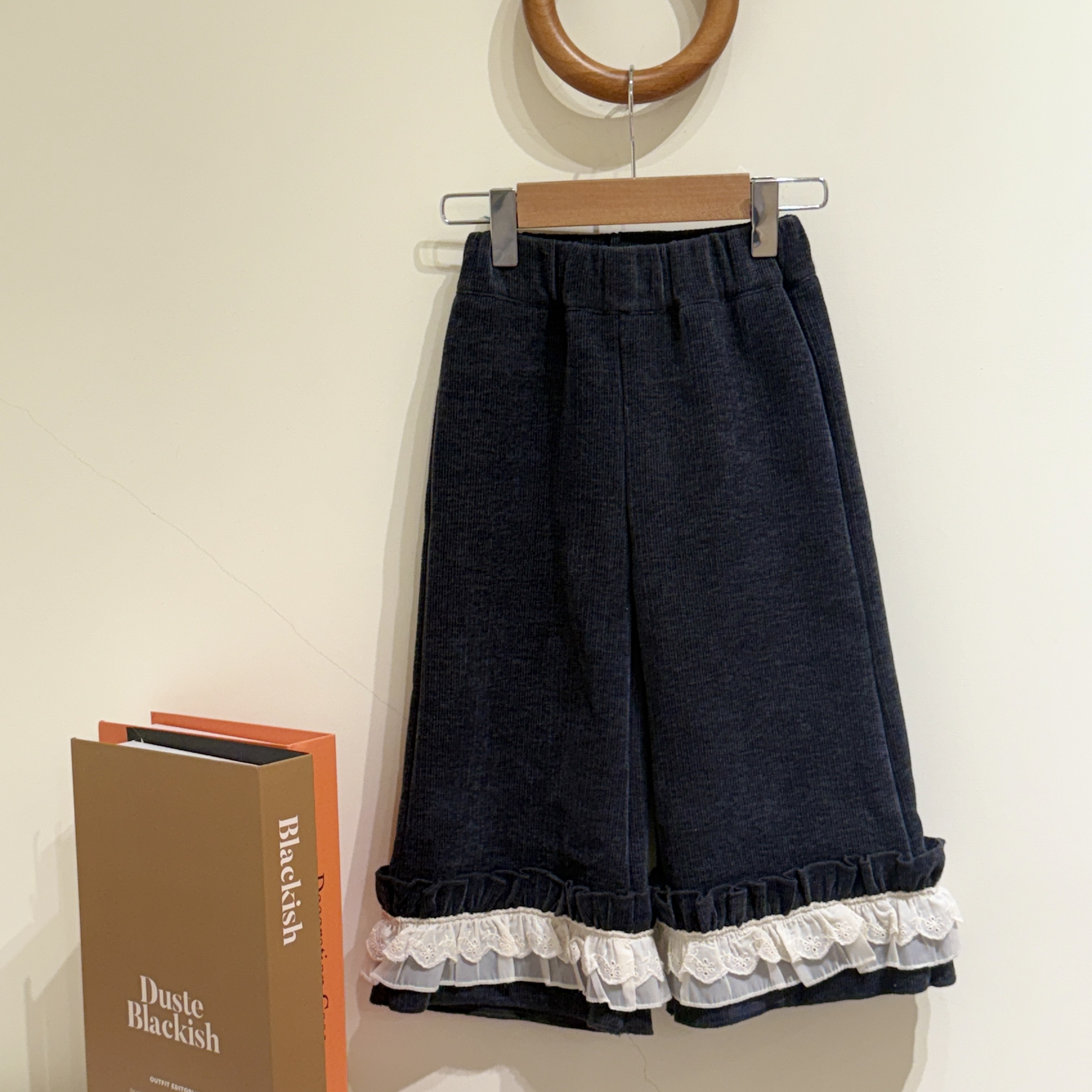 25秋 加絨蕾絲喇叭褲