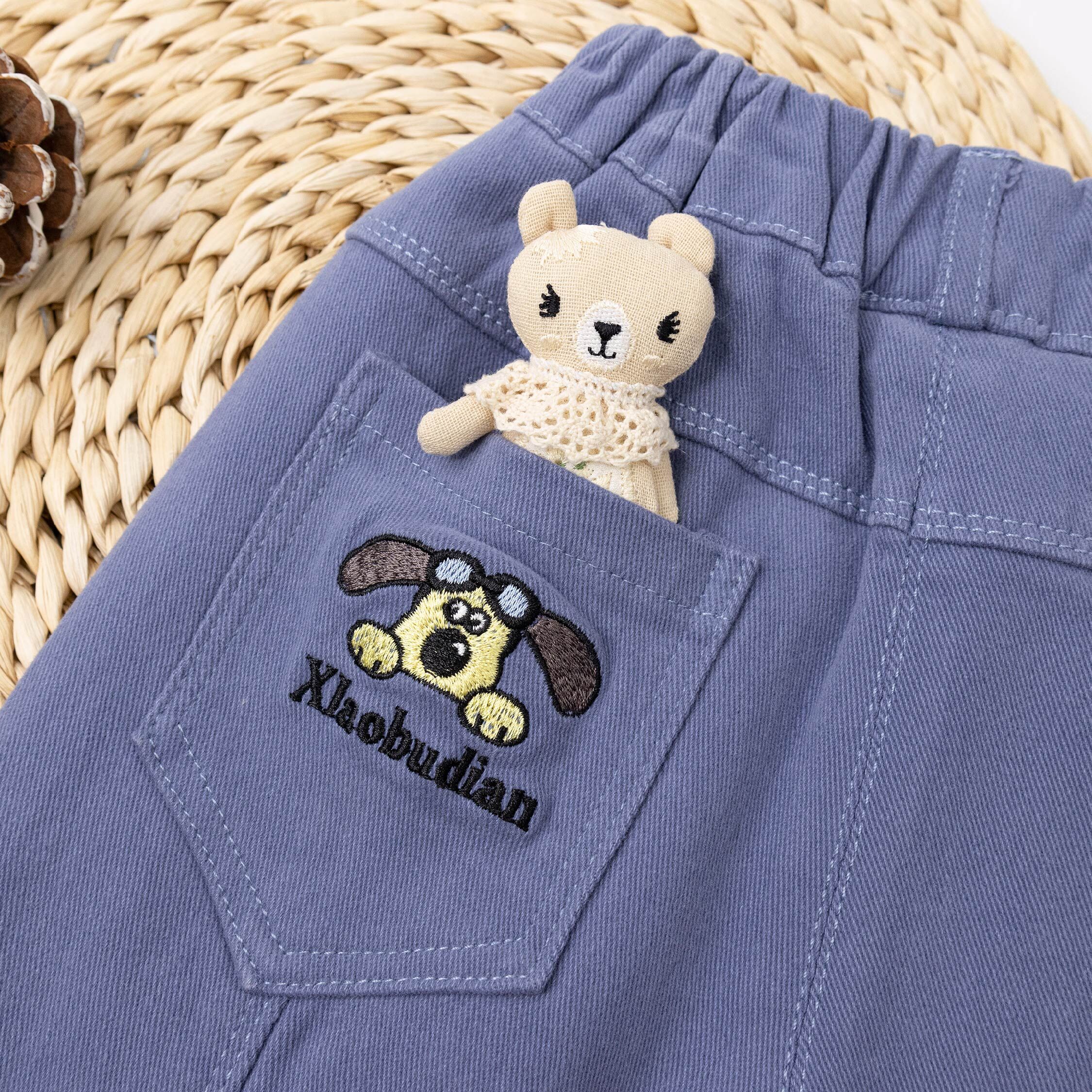 【H55519】飛行員狗狗燈芯絨長褲