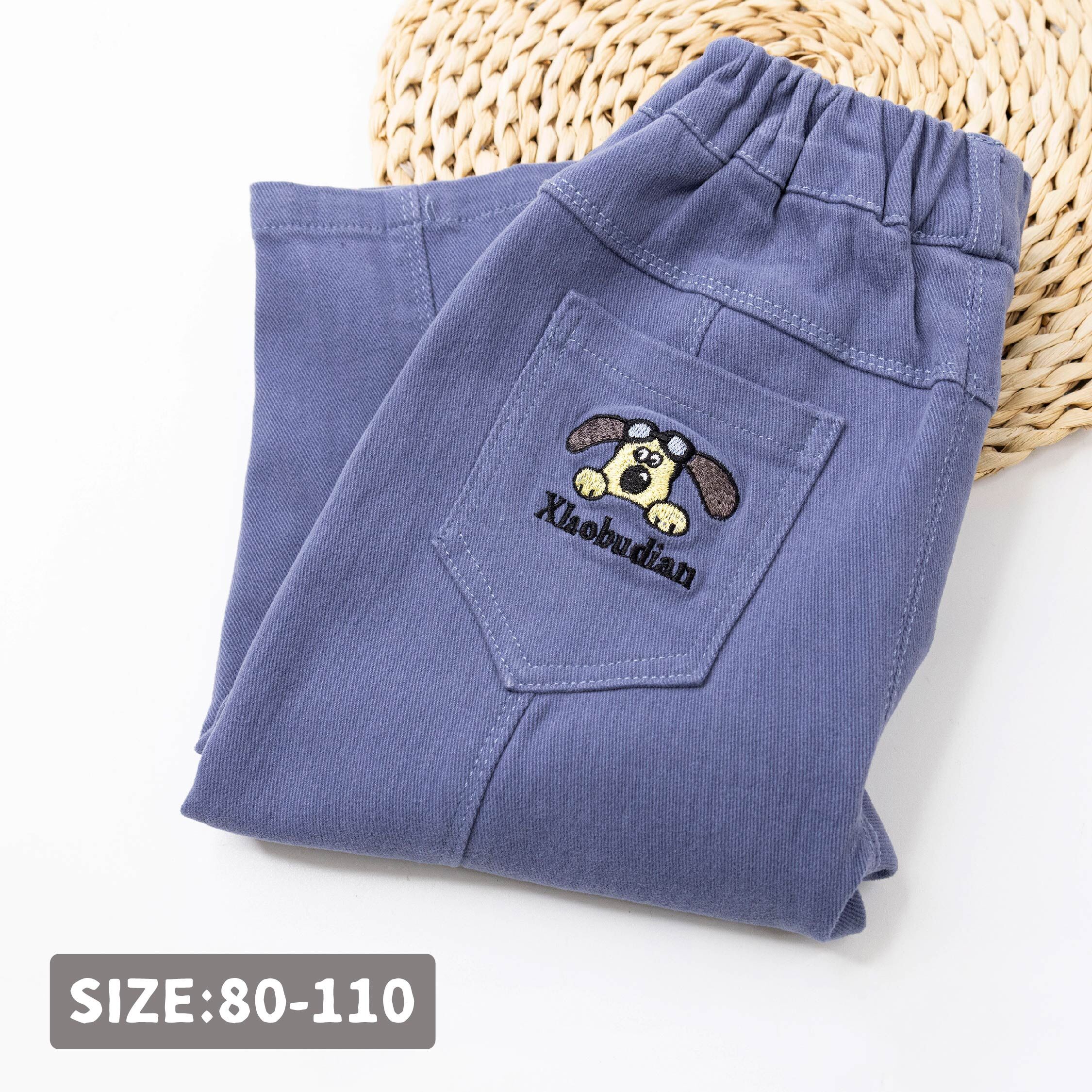 【H55519】飛行員狗狗燈芯絨長褲