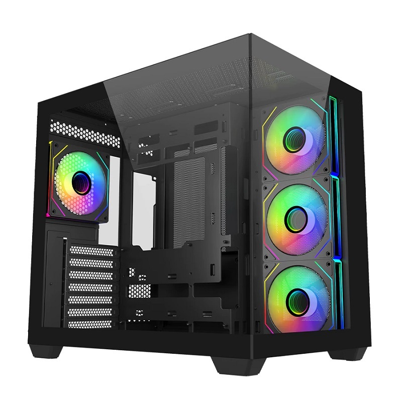 米特3C數位–CoolerMaster 酷碼 Elite 681 ARGB全景鋼化玻璃機殼 黑色/白色