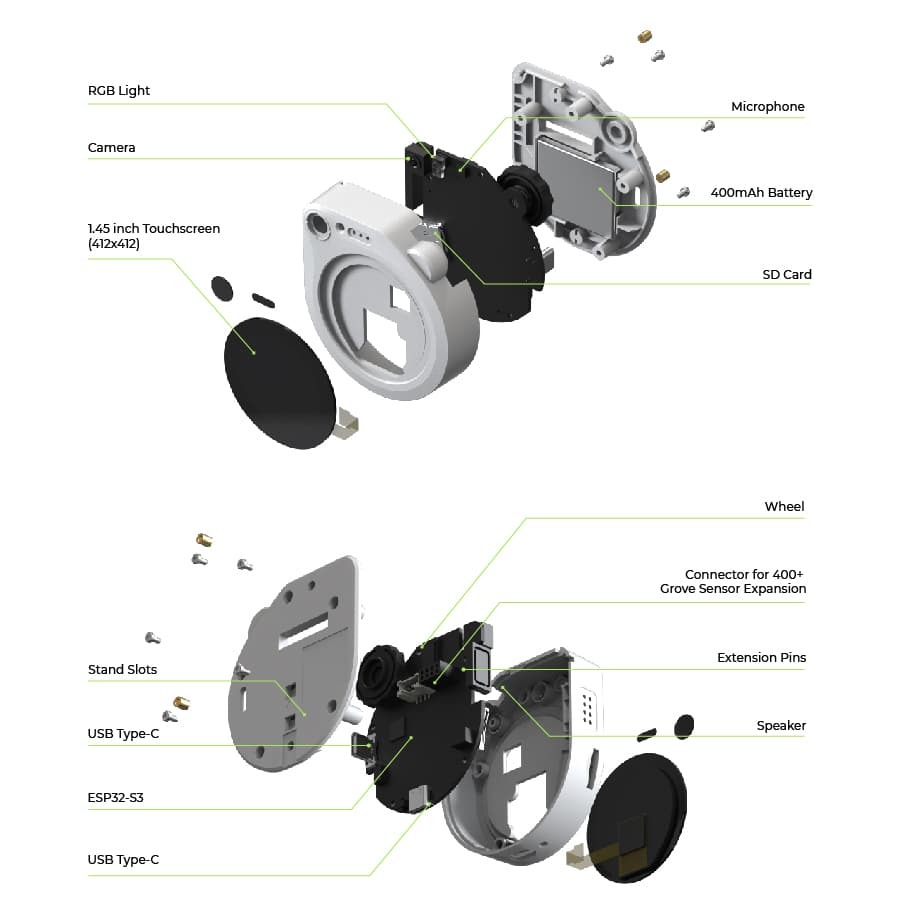 SenseCAP Watcher for XiaoZhi,硬體概覽