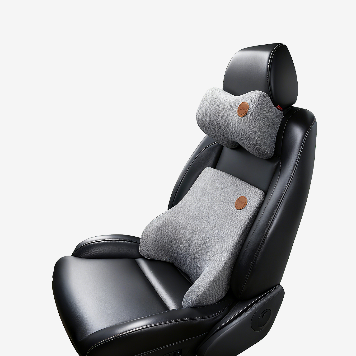 【汽車頭枕腰靠組】記憶棉支撐減壓｜長途駕駛舒適護頸護腰