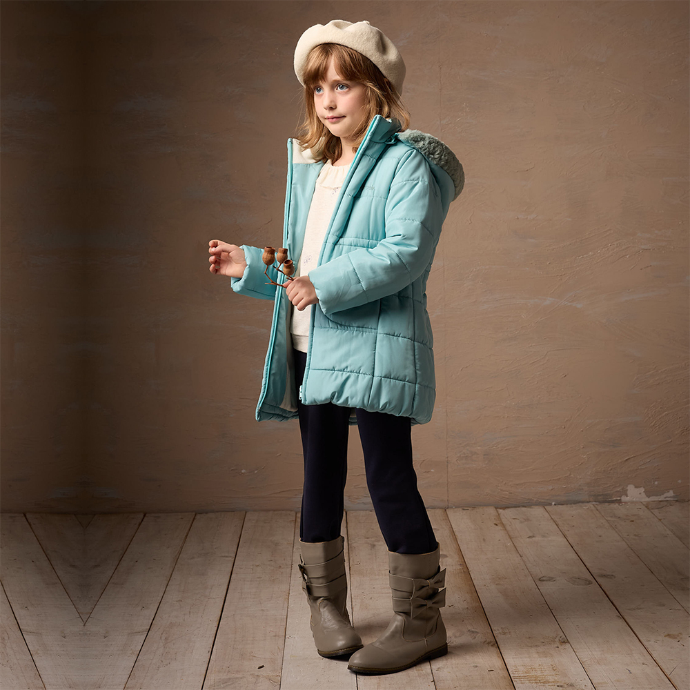 PIPPY 暖暖內刷毛腰圍鬆緊長褲 丈青