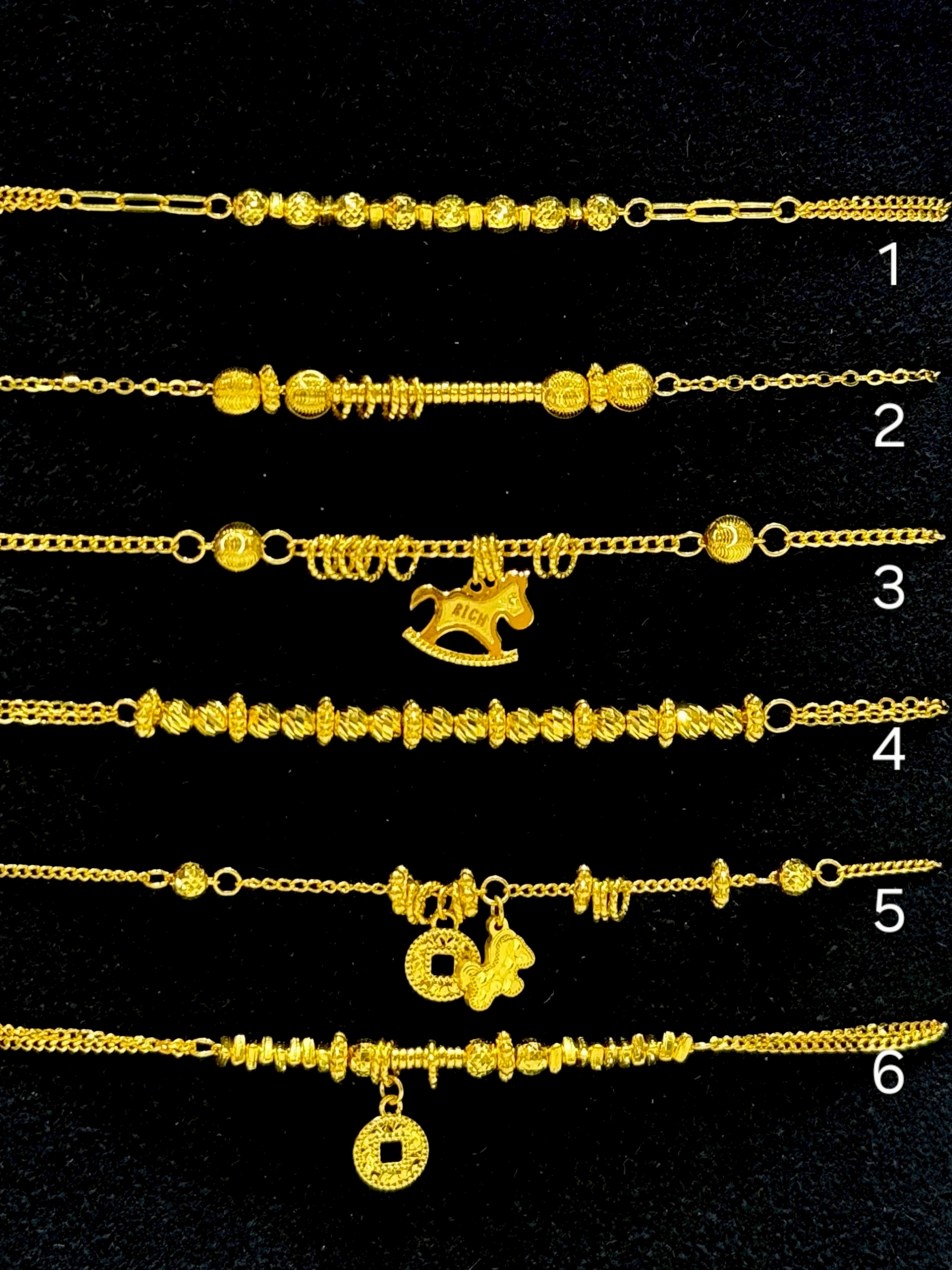 盤纏-金珠-馬年-錢幣 －福運系列手鍊