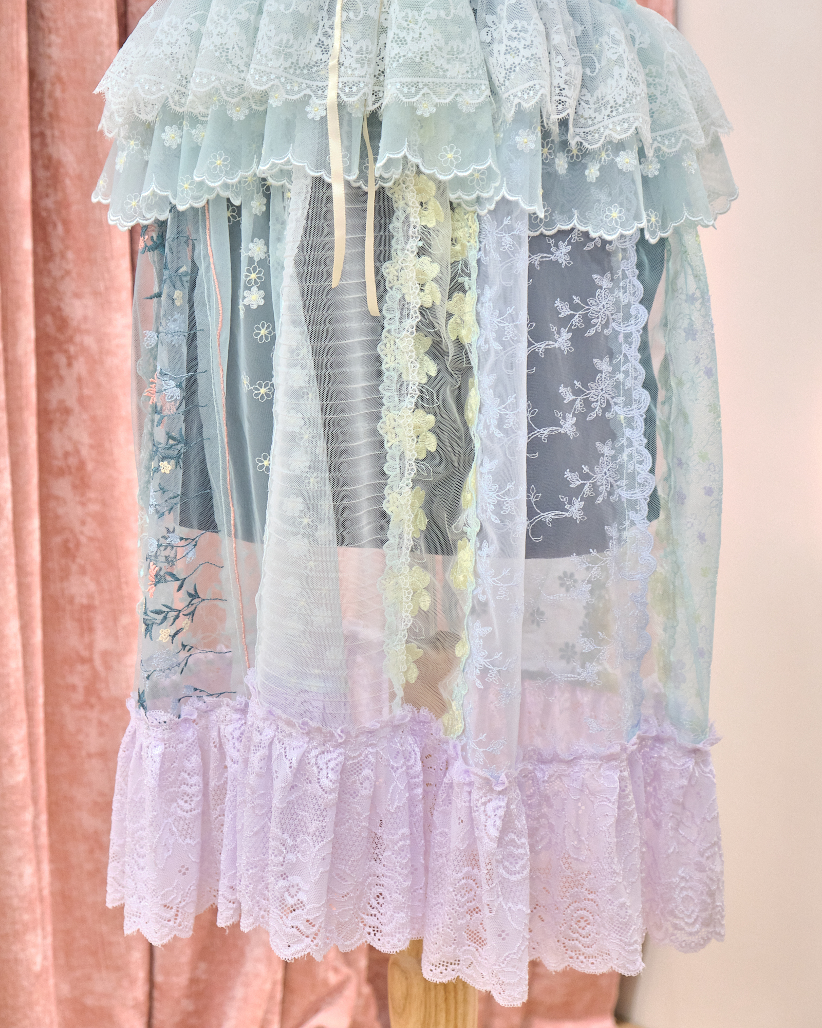 12904 Classic Handmade Laced Long Camisole