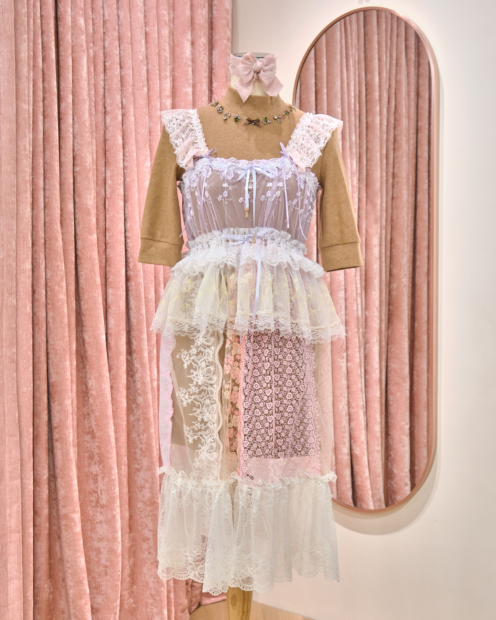 12902 Classic Handmade Laced Long Camisole