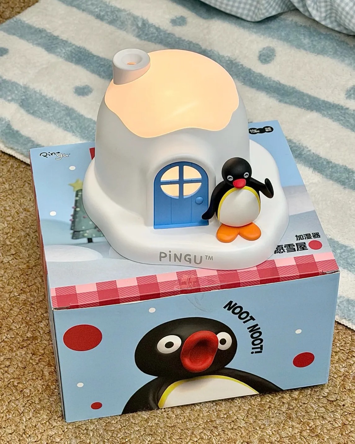 正版授權 PINGU 企鵝家族 雪屋造型 加濕器 擴香機