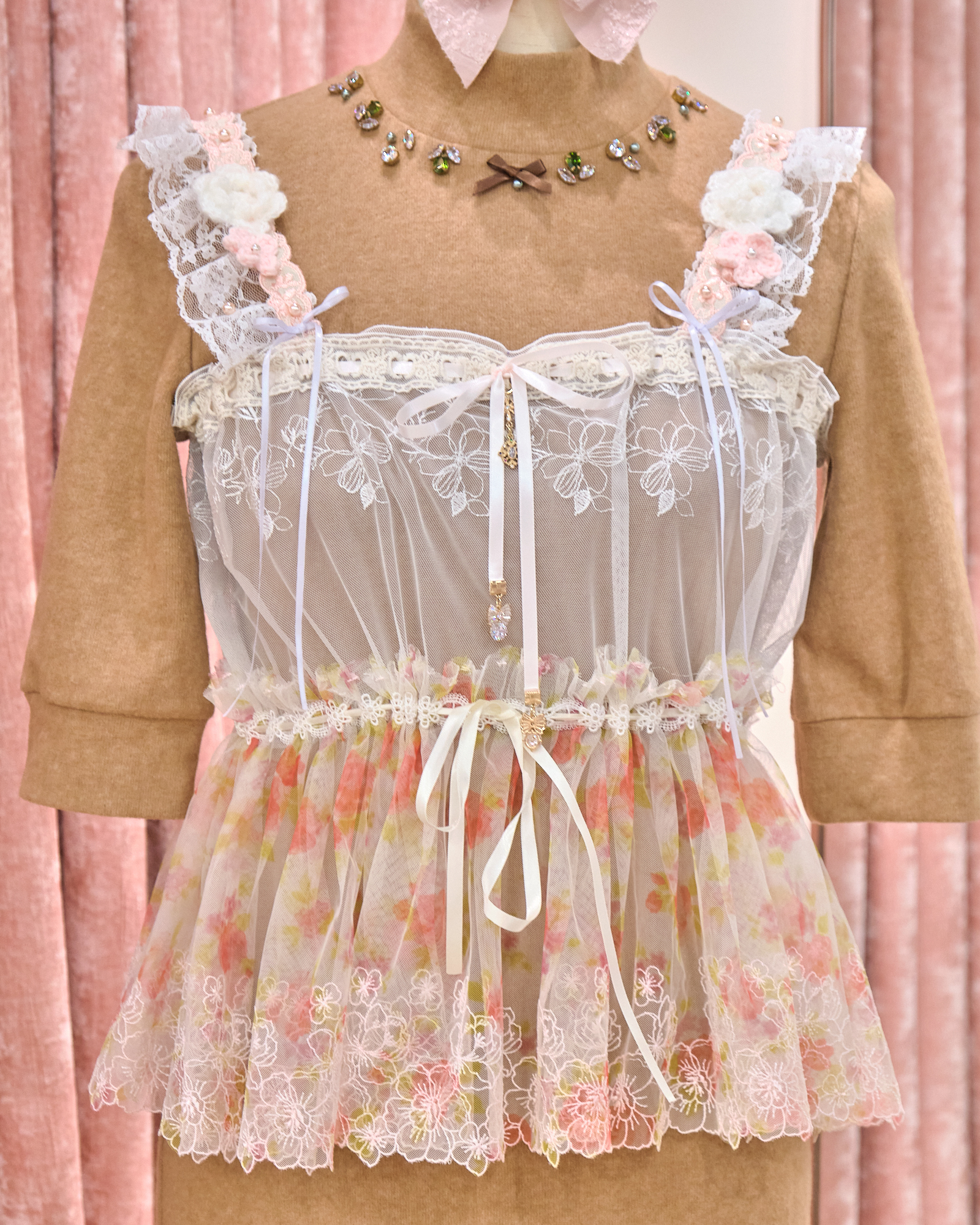 12898 Classic Handmade Laced Camisole