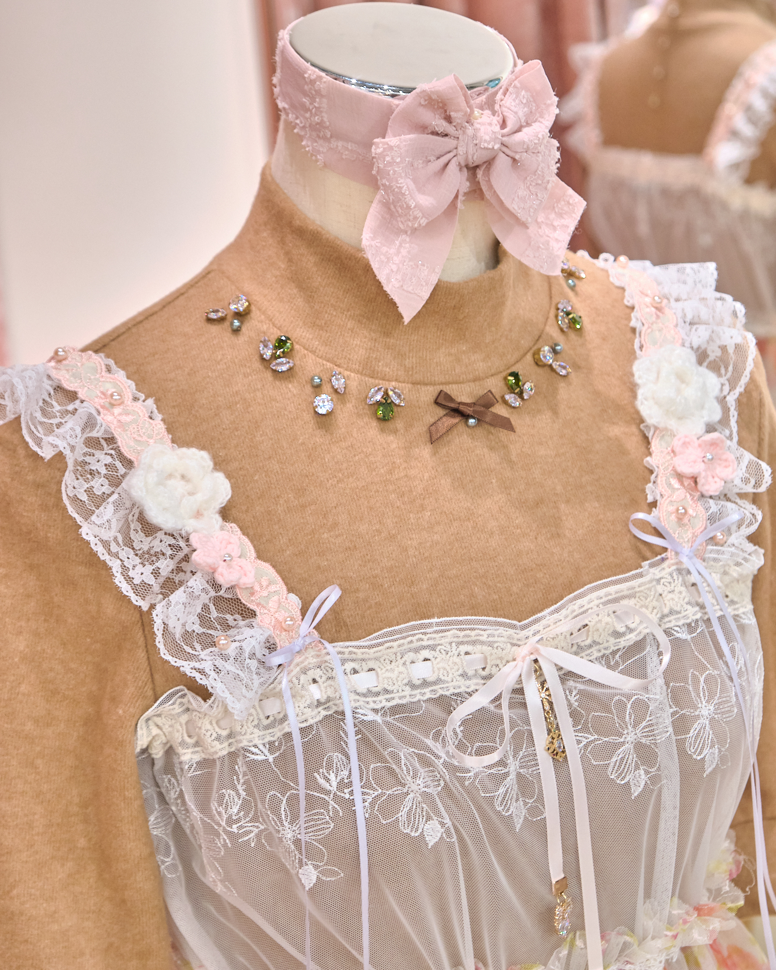 12898 Classic Handmade Laced Camisole