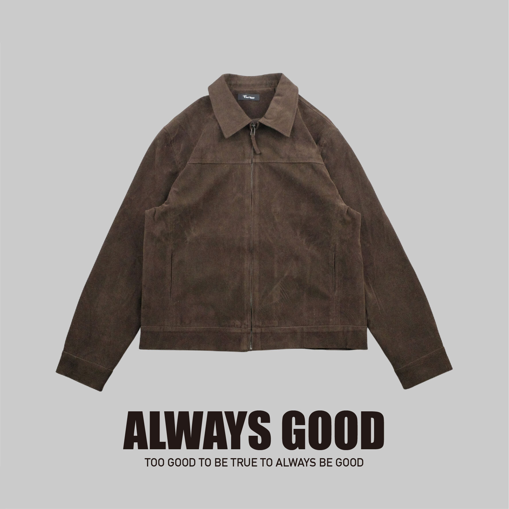 『Always_Good』立領 麂皮絨 短版 夾克外套