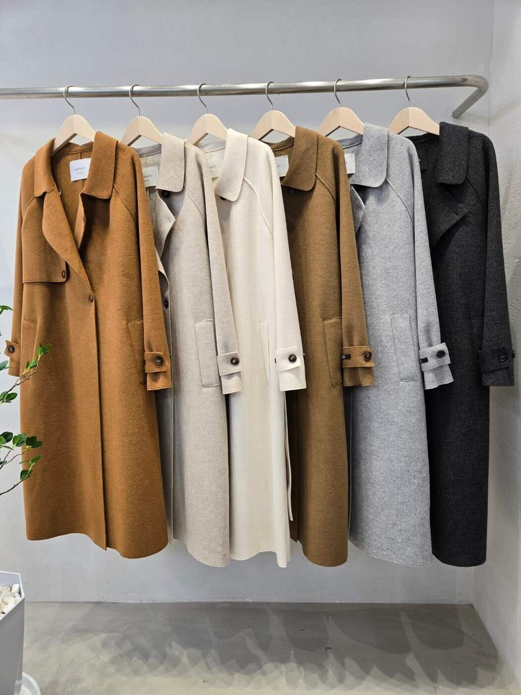 HP5105 英倫赫本風羊毛長版大衣