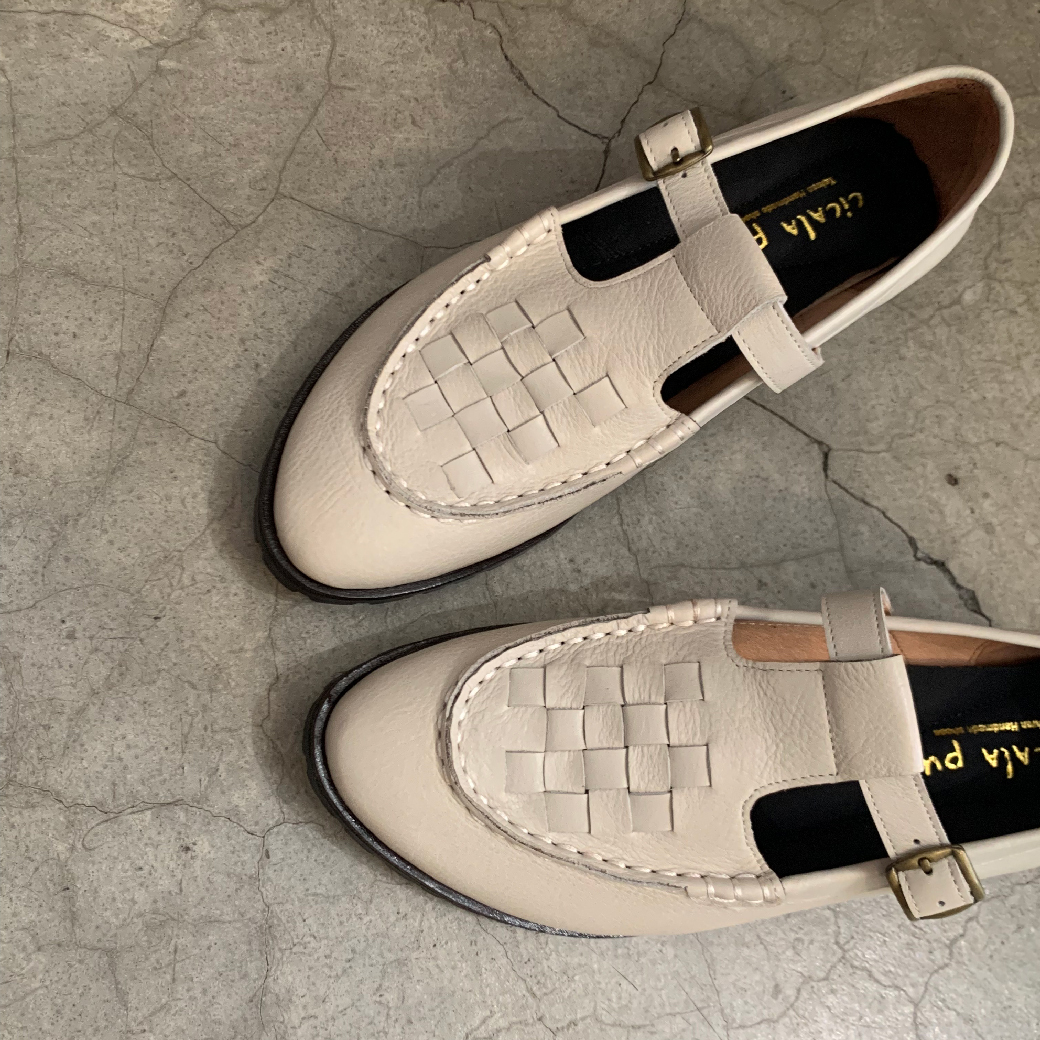 2713 Mary Janes 瑪莉珍 編織鞋 灰白