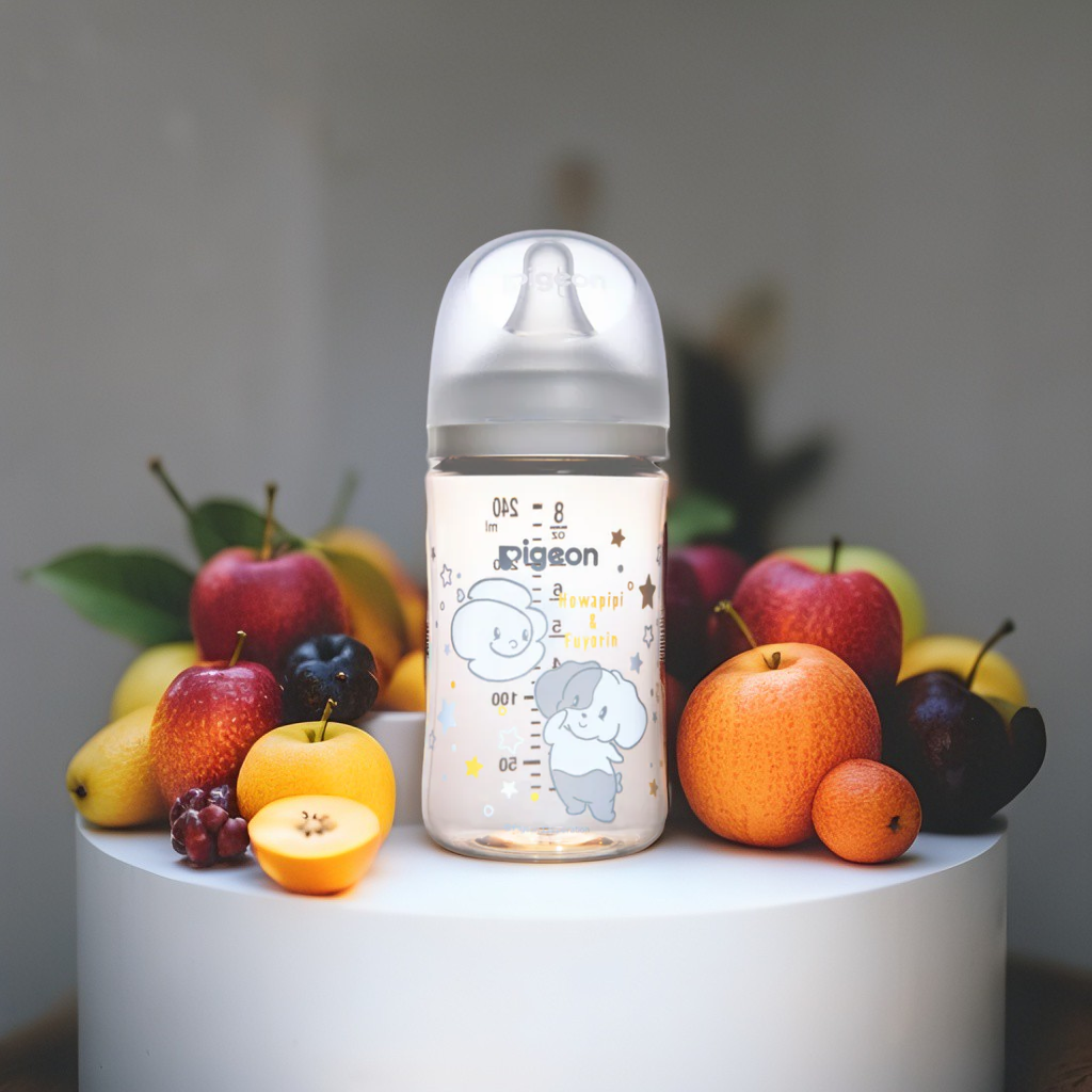 Pigeon | SofTouch™ 3rd Gen PPSU printing Wide-Neck Bottle 240ml (with M Teat)