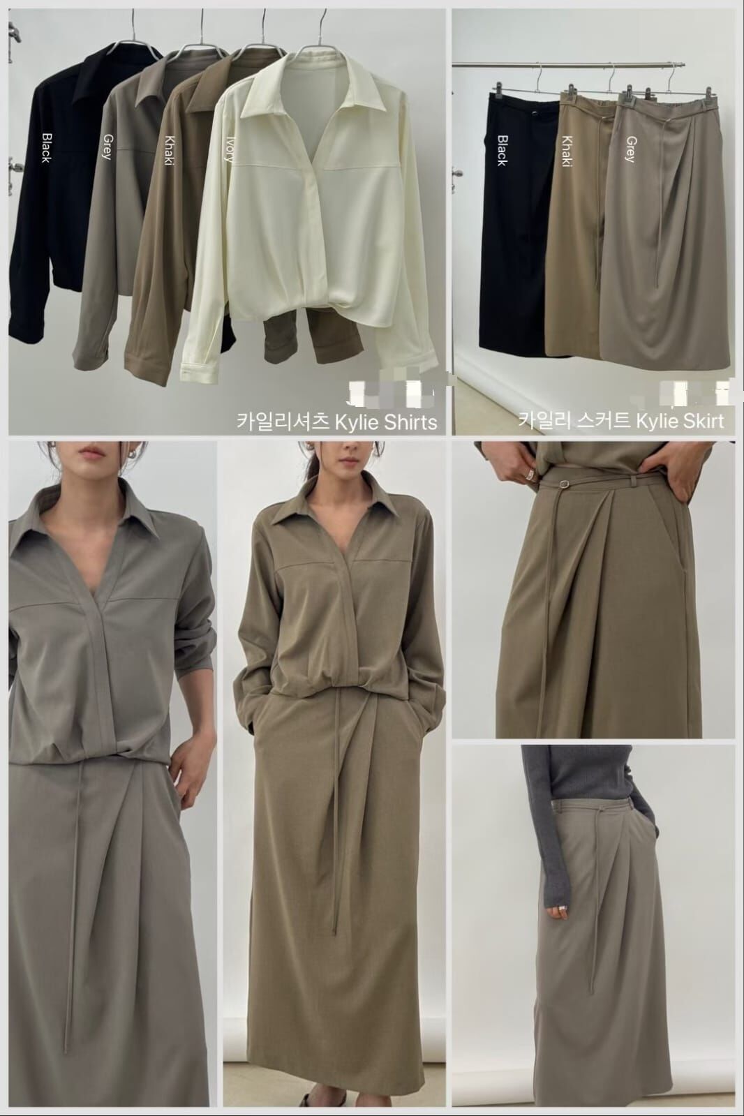 SA5104 抓皺腰帶直筒裙